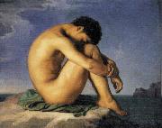 Hippolyte Flandrin Young Man by the Sea oil on canvas